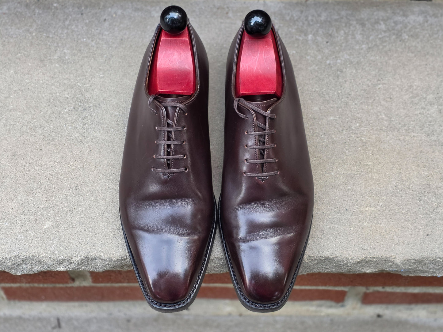 J.FitzPatrick - Whole Cut Oxford - Dark Brown Calf - US 7.5