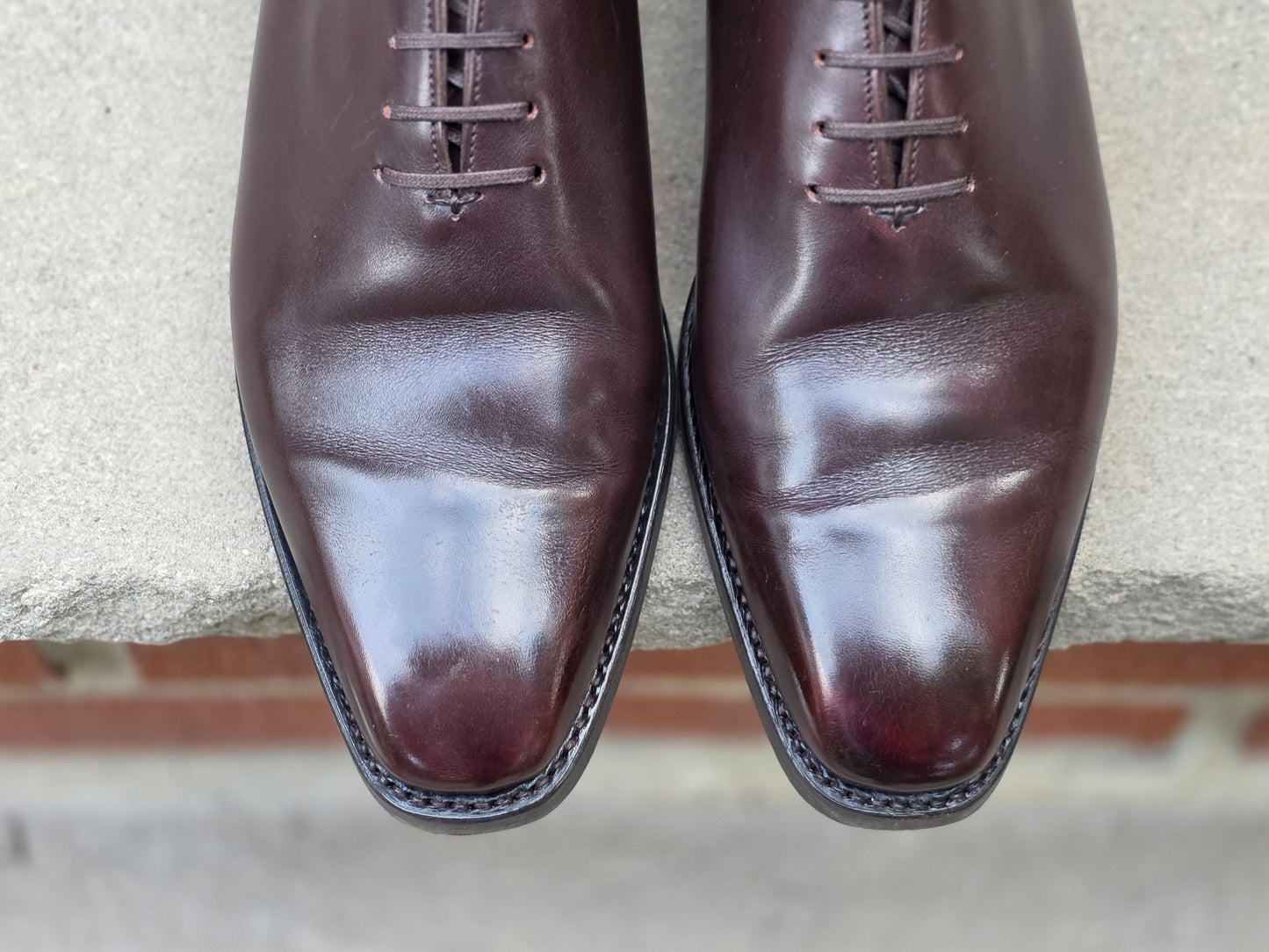 J.FitzPatrick - Whole Cut Oxford - Dark Brown Calf - US 7.5