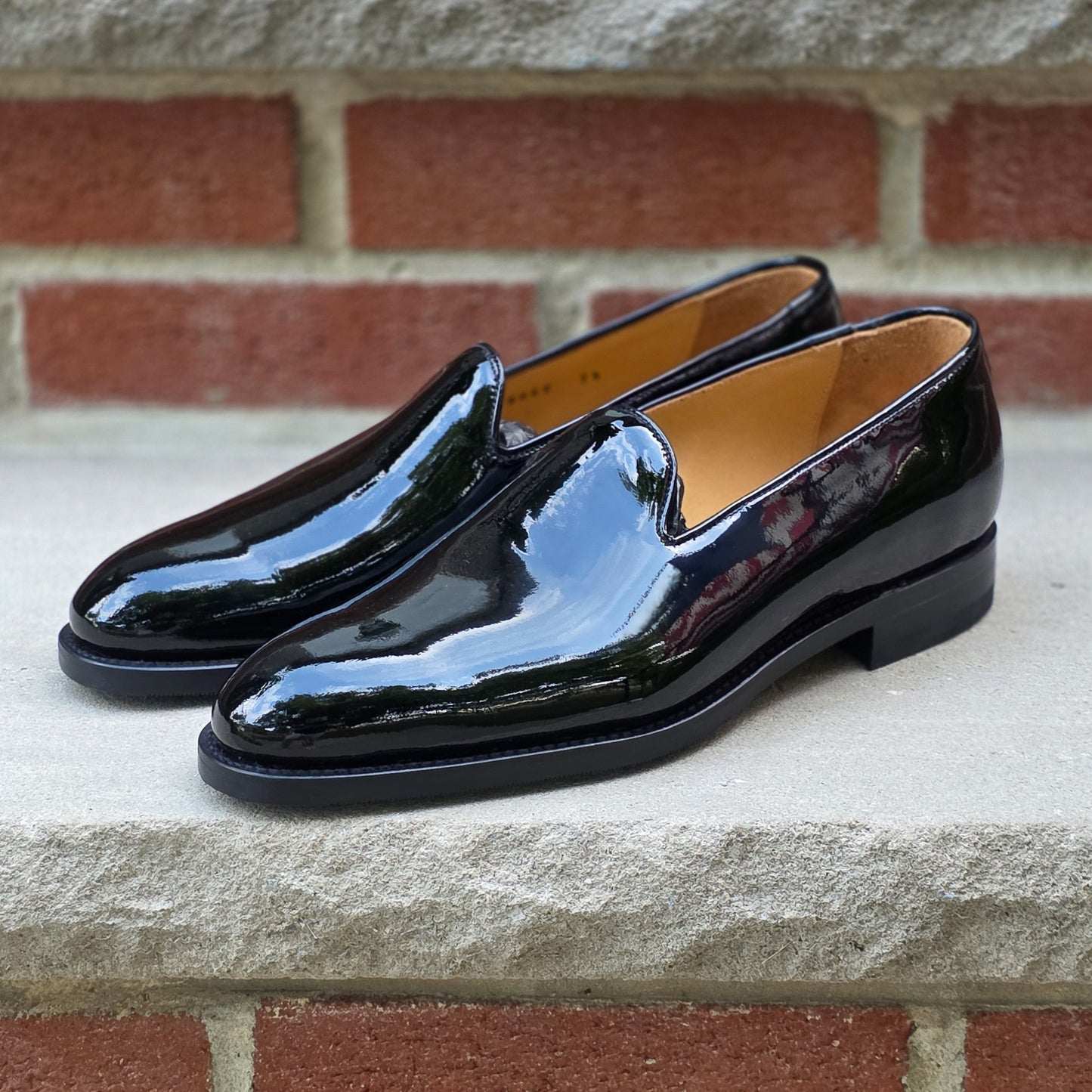 J.FitzPatrick - Whole Cut Loafers - Black Patent - US 8.5