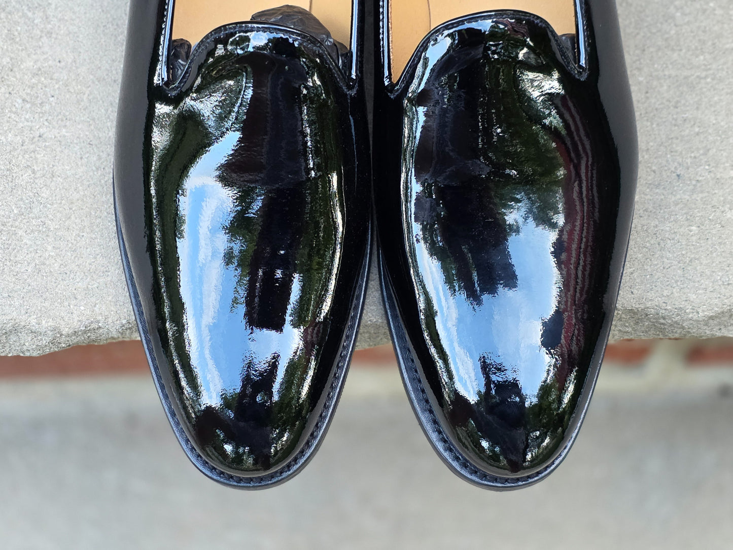 J.FitzPatrick - Whole Cut Loafers - Black Patent - US 8.5