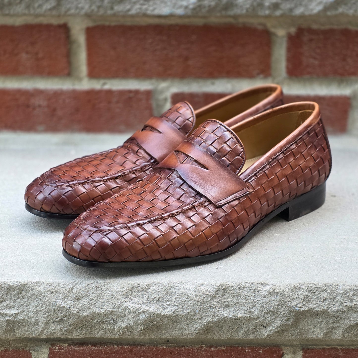 Juyi Calton - Braided Loafer - Havana Brown Burnished - US 7