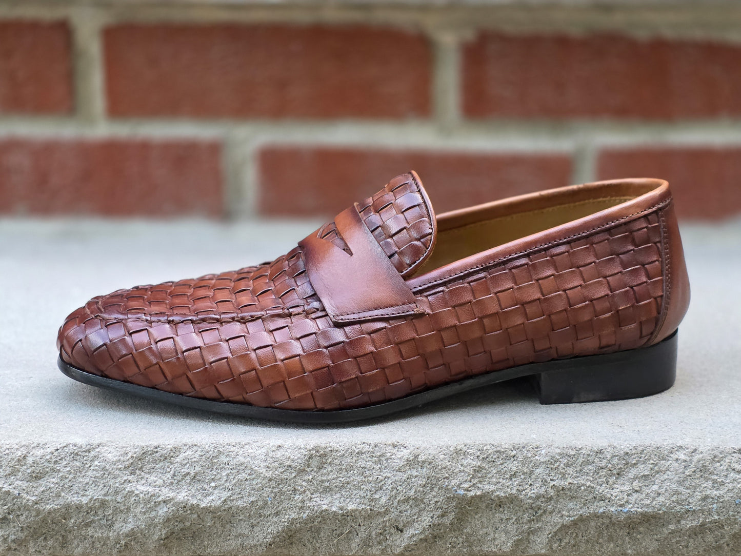 Juyi Calton - Braided Loafer - Havana Brown Burnished - US 7