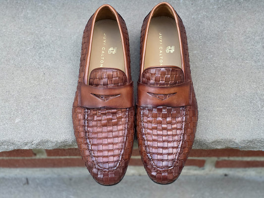 Juyi Calton - Braided Loafer - Havana Brown Burnished - US 7