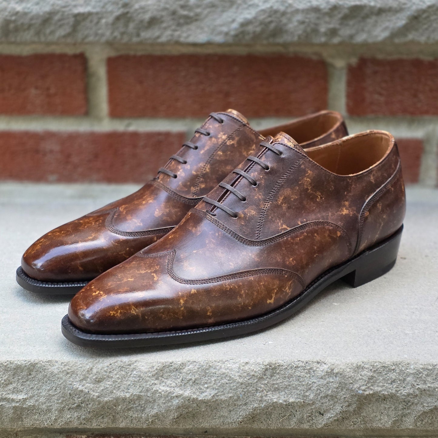 J.FitzPatrick - Austerity Brogue Oxford - Copper Marble Patina - US 8.5