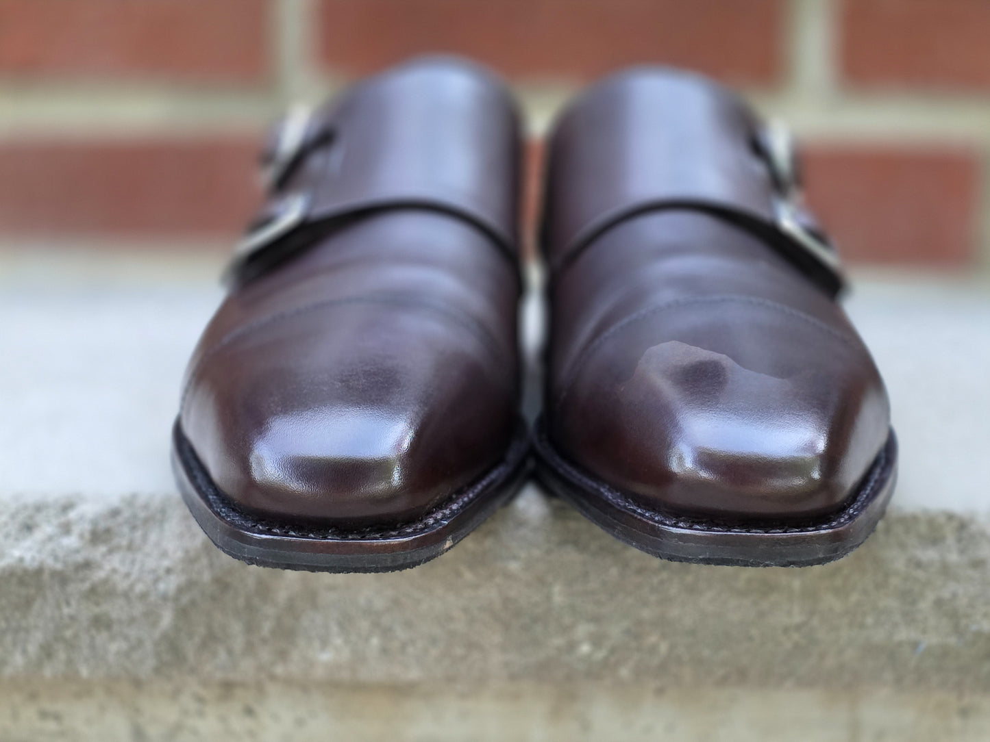 J.FitzPatrick - Double Monk Strap - Dark Brown Calf - US 7.5