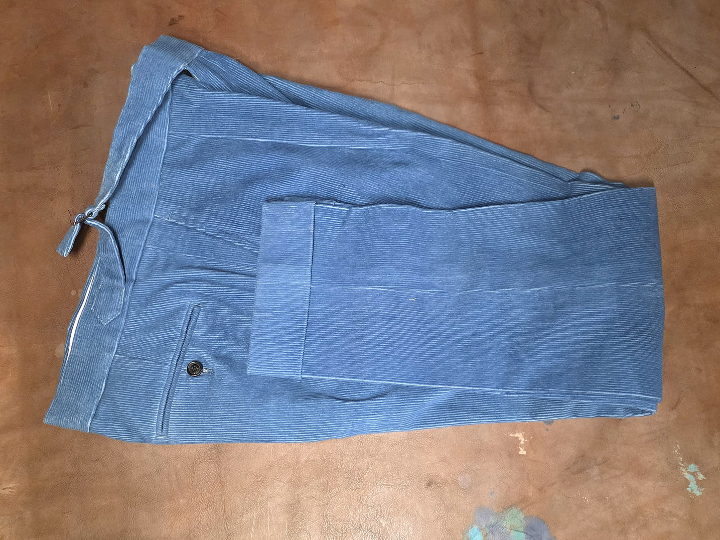 Yeossal - Corduroy Trousers - Sky Blue - 36 in