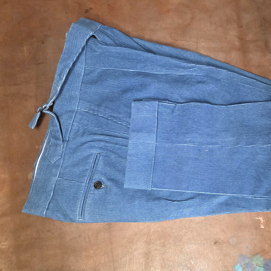 Yeossal - Corduroy Trousers - Sky Blue - 36 in