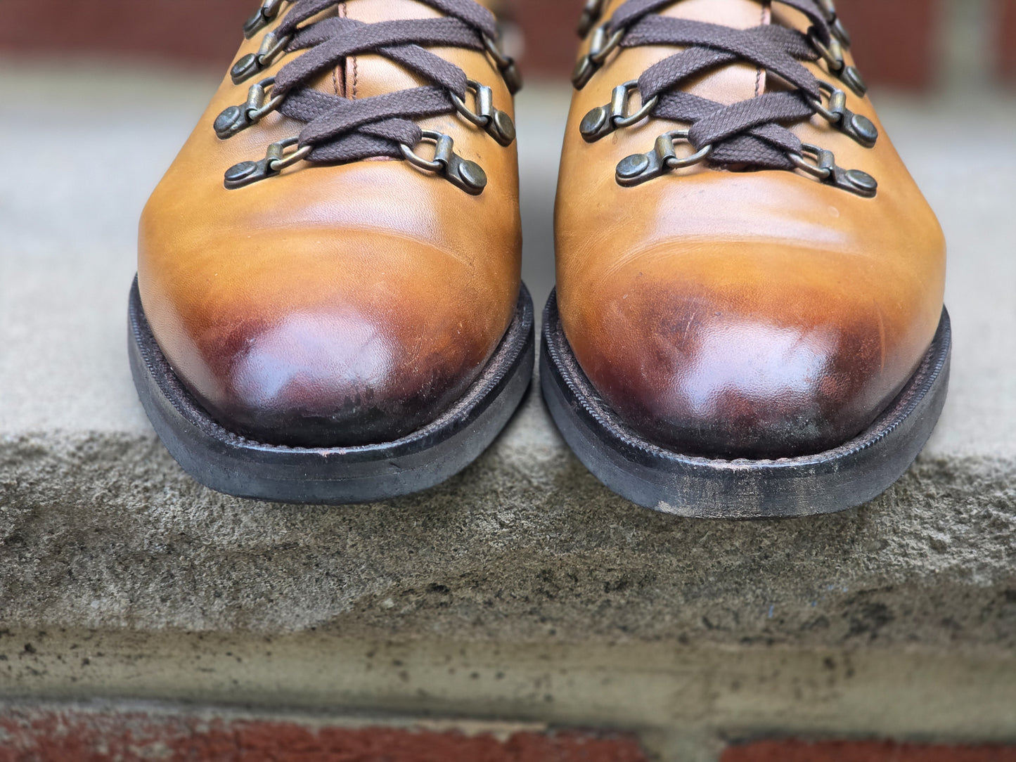 J.FitzPatrick - Alpine Boots - Tan Burnished Calf - US 7.5