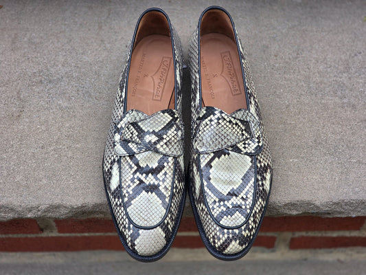 J.FitzPatrick - Butterfly Loafers - Grey/White Python - US 8 (US SHIPMENT ONLY)