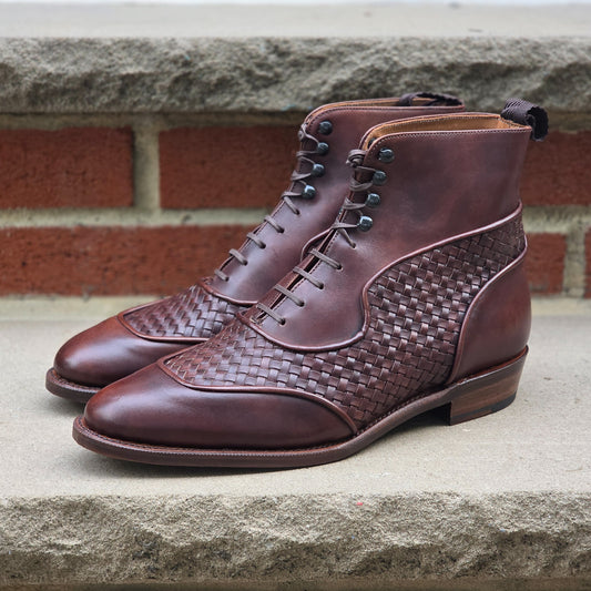 J.FitzPatrick - Braided U-Cap Boots - Walnut Museum Calf - US 7.5