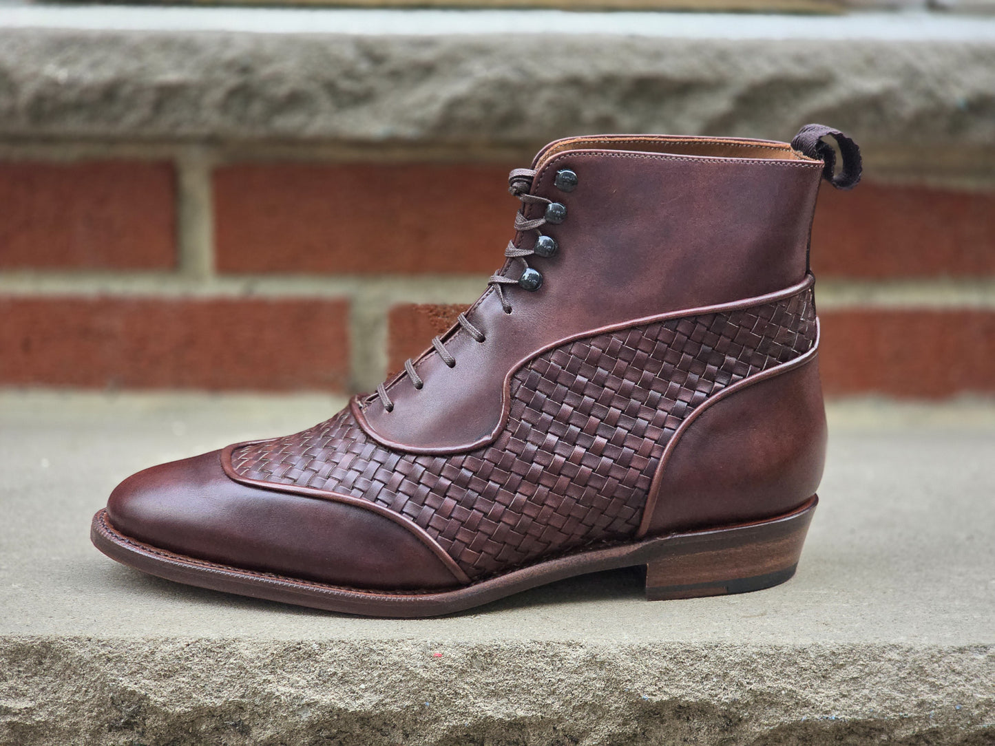 J.FitzPatrick - Braided U-Cap Boots - Walnut Museum Calf - US 7.5