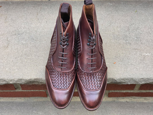 J.FitzPatrick - Braided U-Cap Boots - Walnut Museum Calf - US 7.5