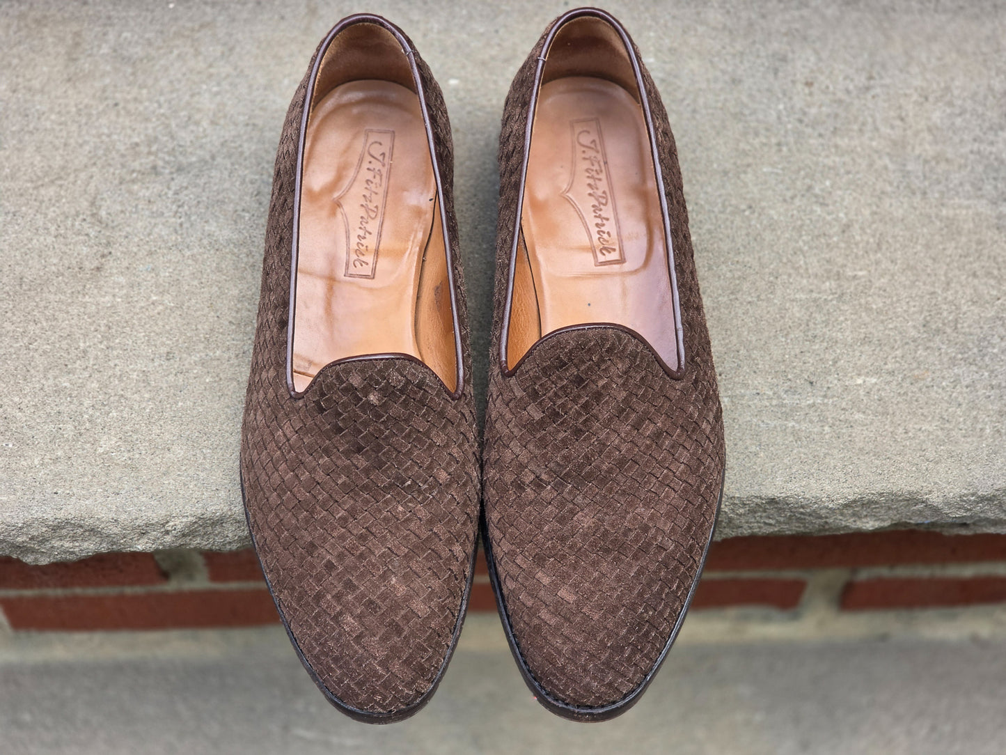 J.FitzPatrick - Mocassins papillon - Reliure bordeaux polie