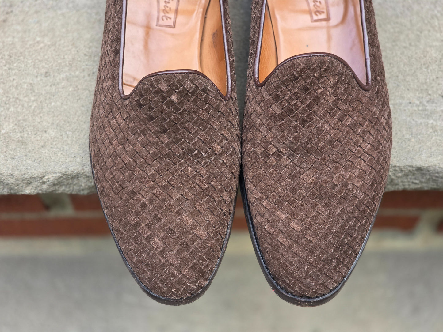 J.FitzPatrick - Mocassins papillon - Reliure bordeaux polie