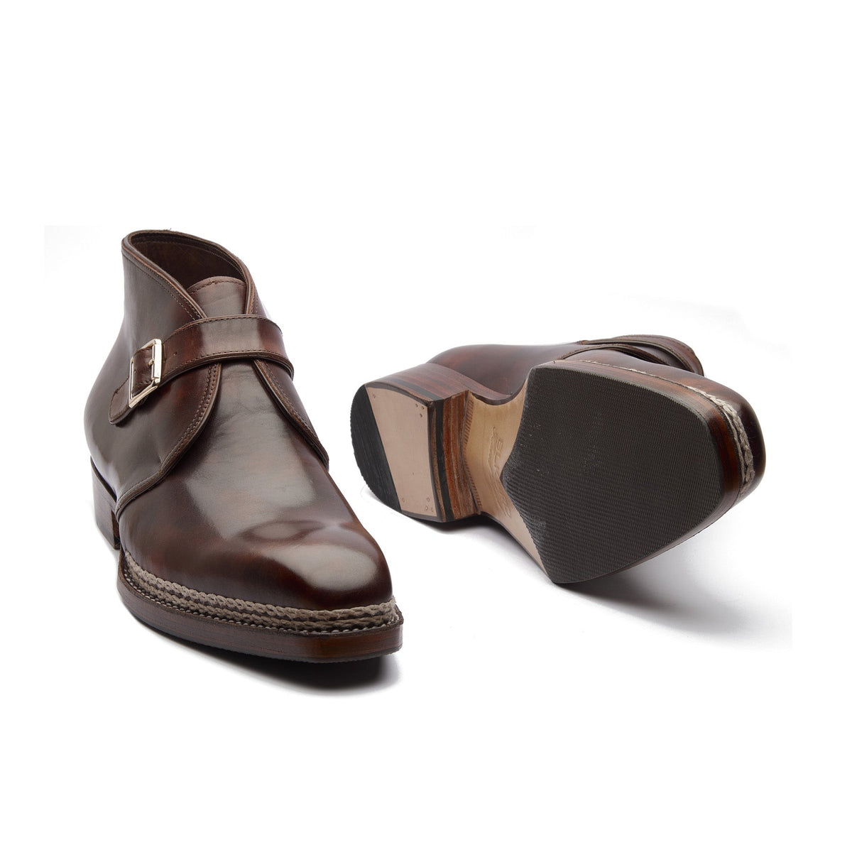 Veyron X – Single Monk Chukka Boot – Chestnut Museum Calf