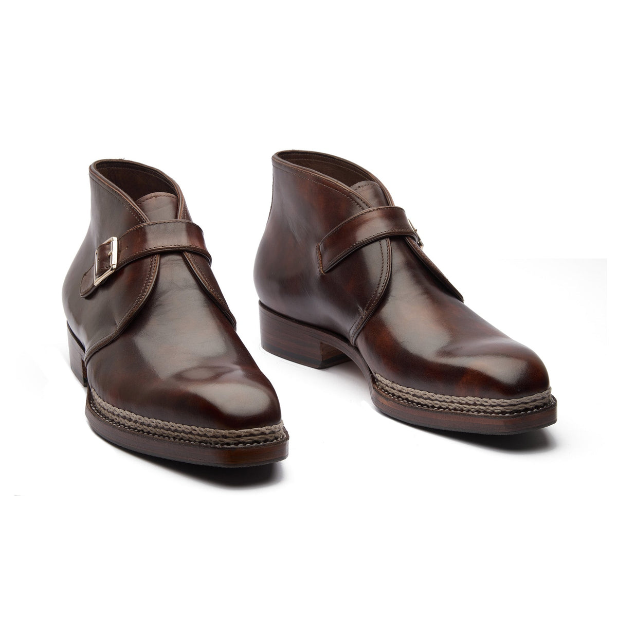 Veyron X – Single Monk Chukka Boot – Chestnut Museum Calf