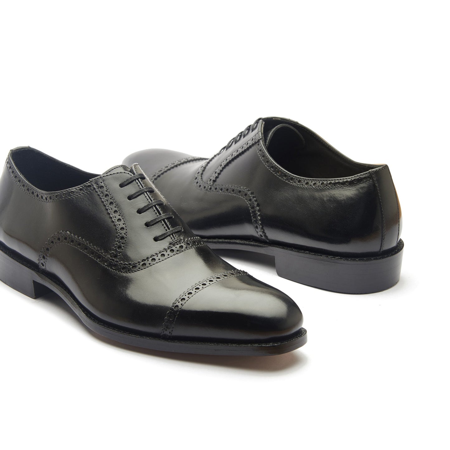 Bemer-X - Oxford Quarter Brogue - Cuir veau noir