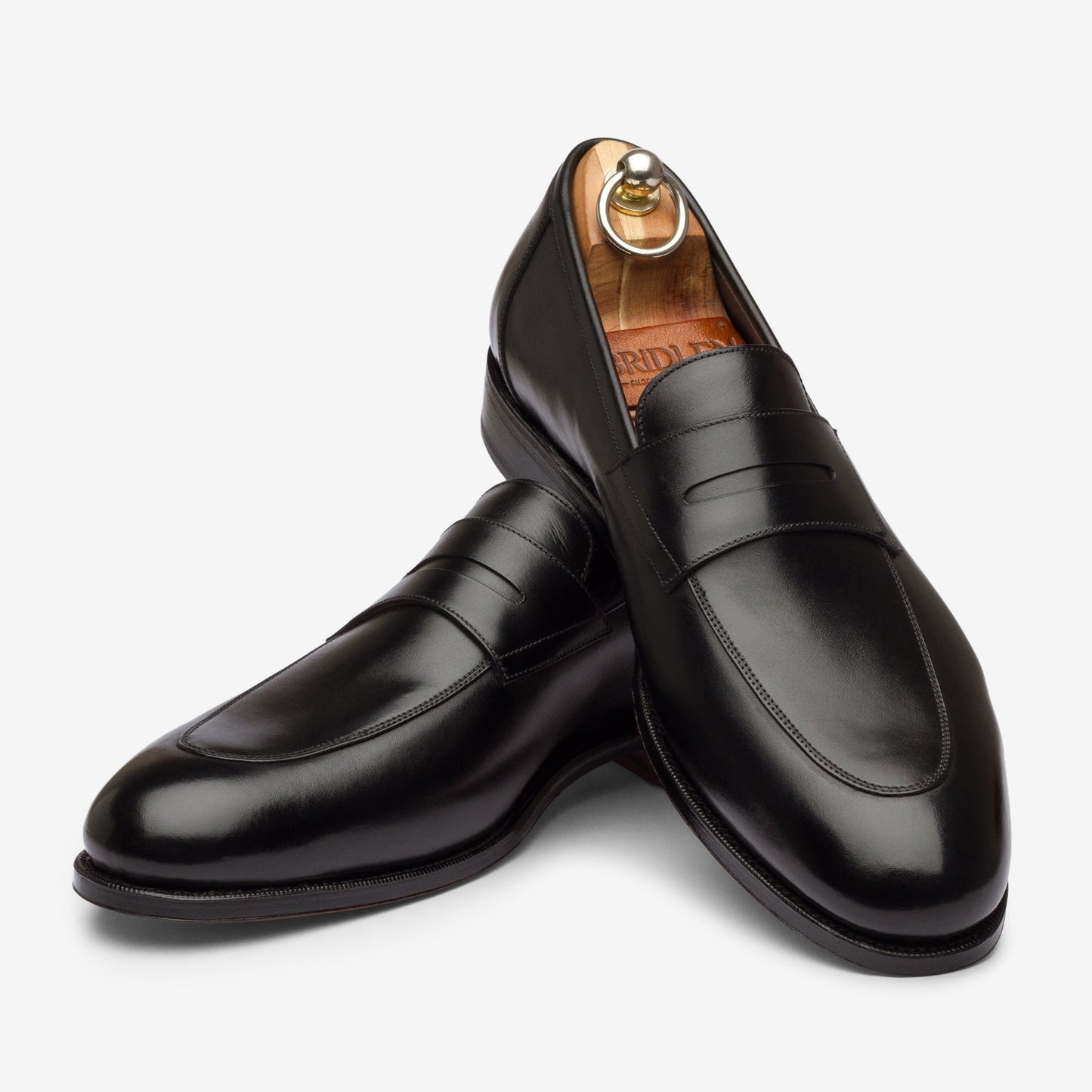Folded Penny Loafer - Black - Rufer Last - MTO