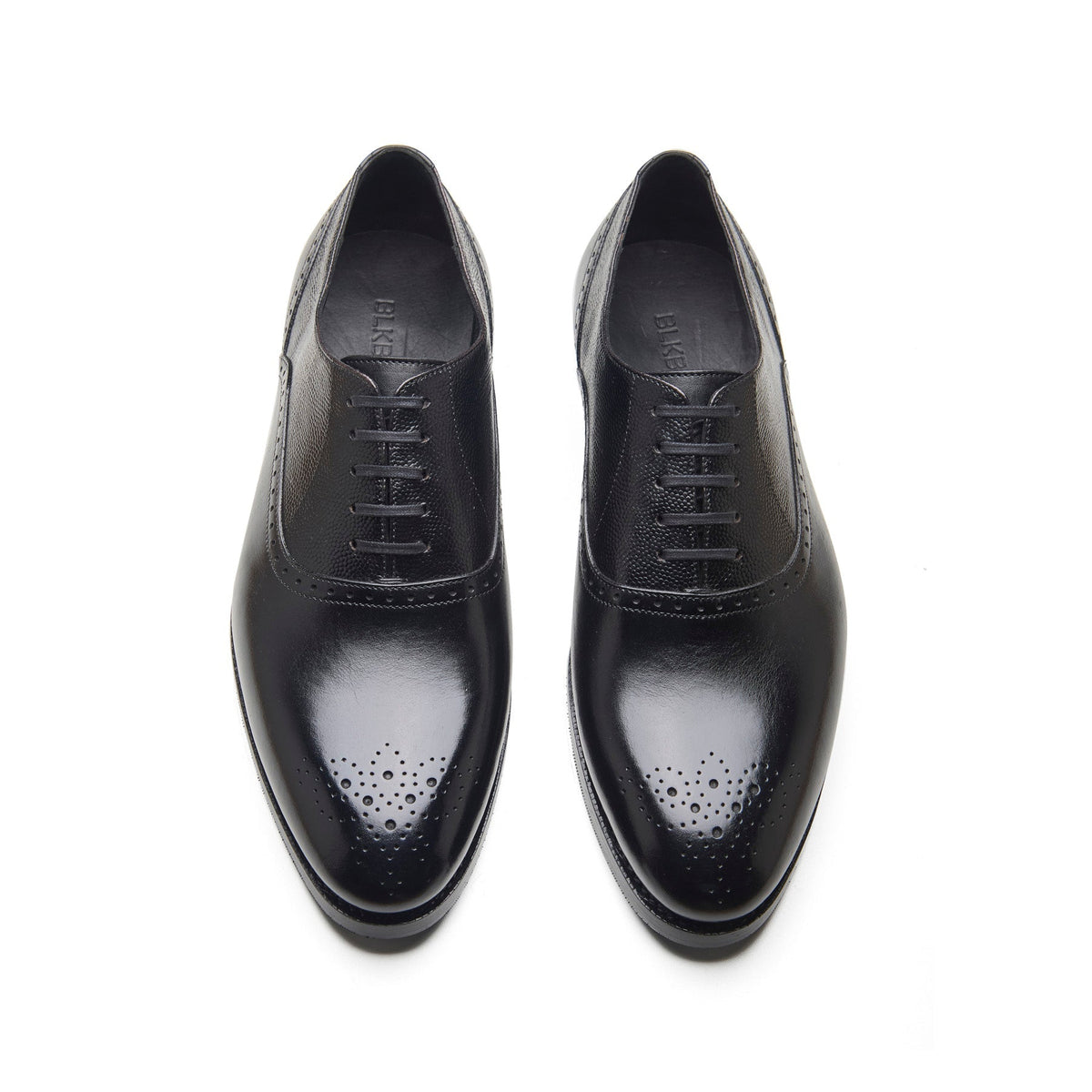 Wenzel – Medallion Oxford – Black Calf & Pin Grain