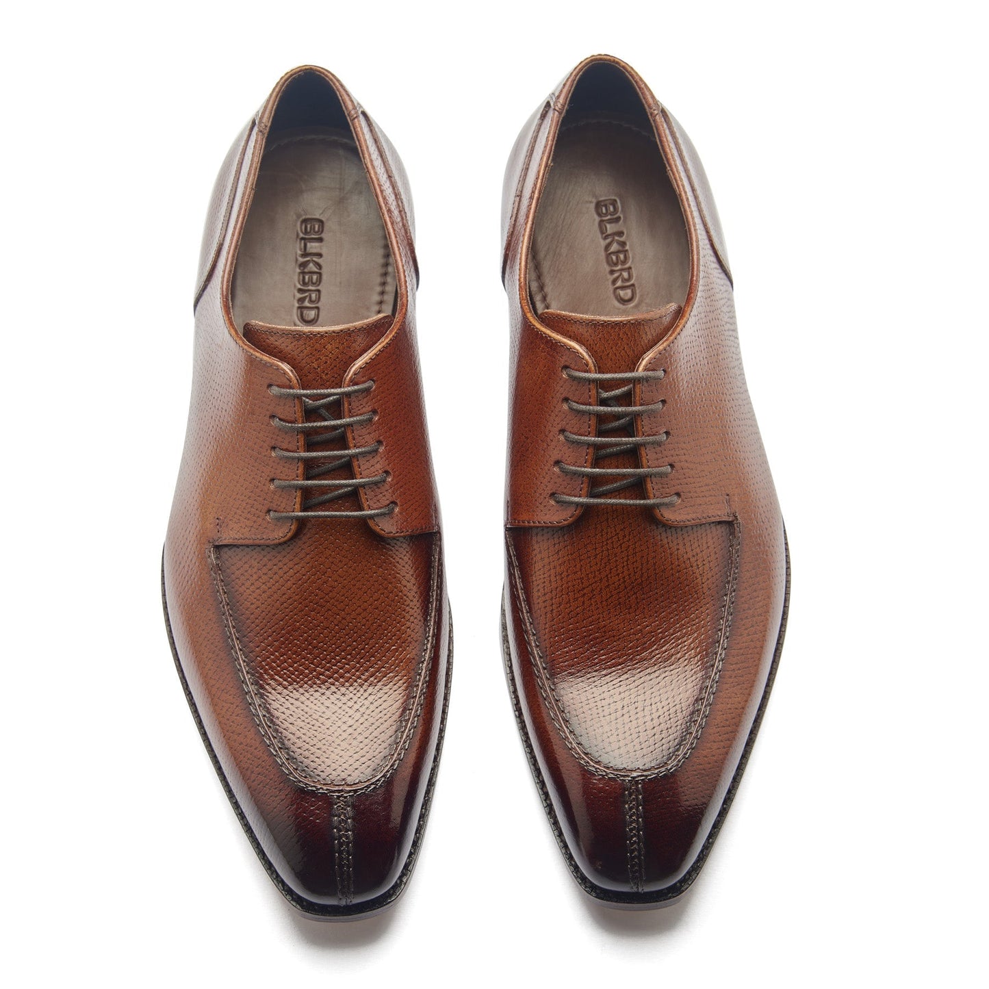 Ingrid-X - Derby de punta dividida - Cognac Hatch Grain