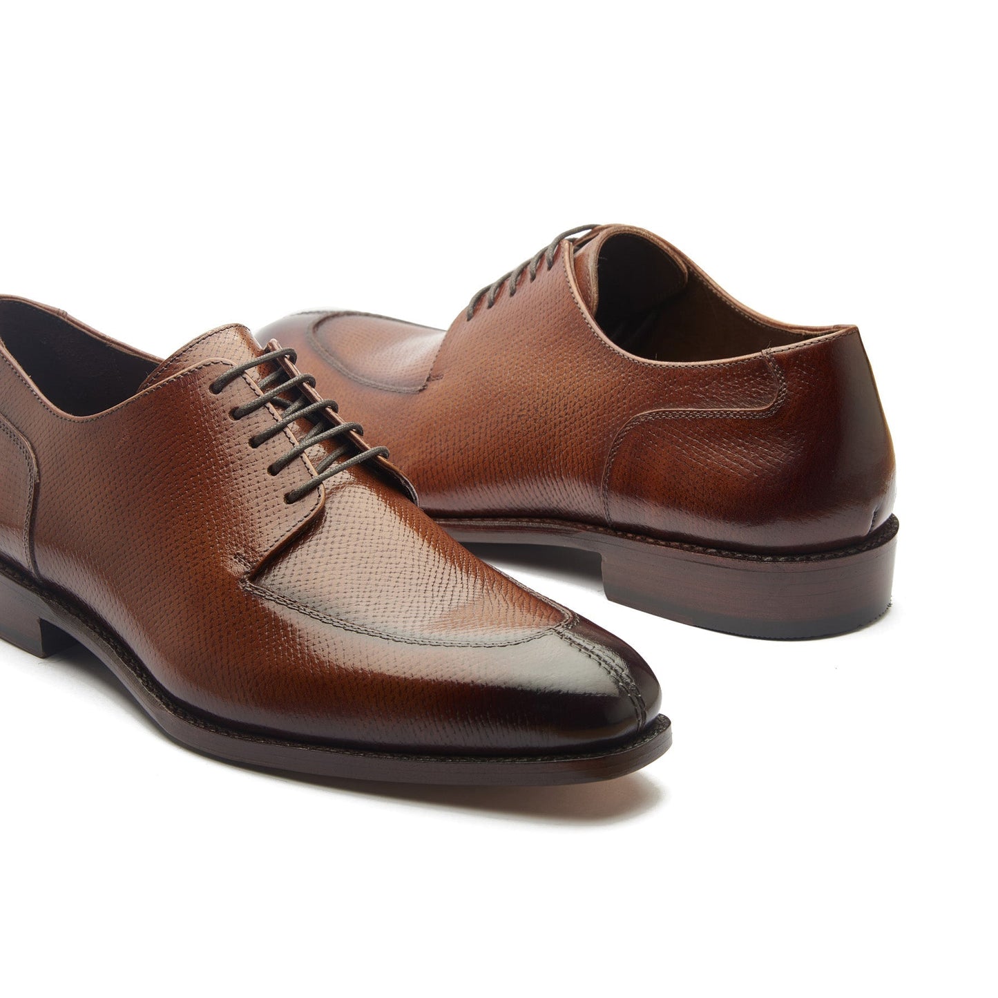 Ingrid-X - Derby de punta dividida - Cognac Hatch Grain