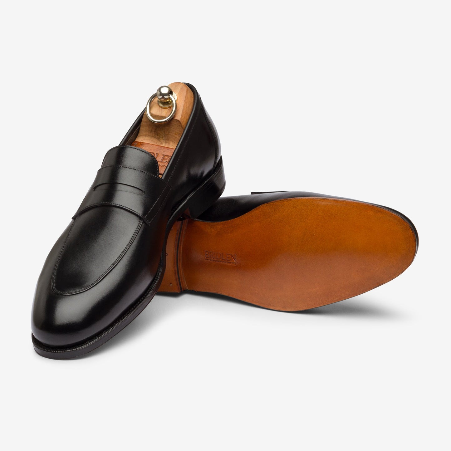 Folded Penny Loafer - Black - Rufer Last - MTO