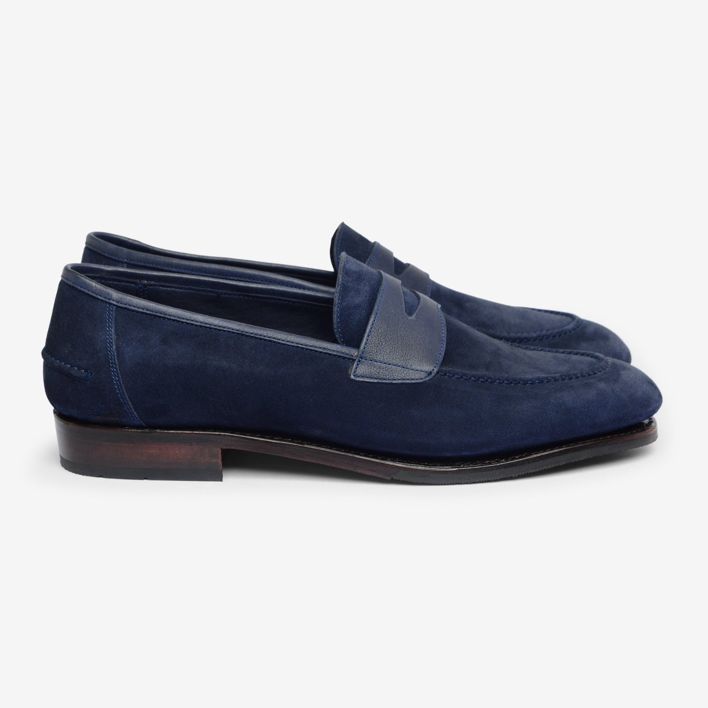 Unlined Penny Loafer II - Navy - Rufer Last - MTO