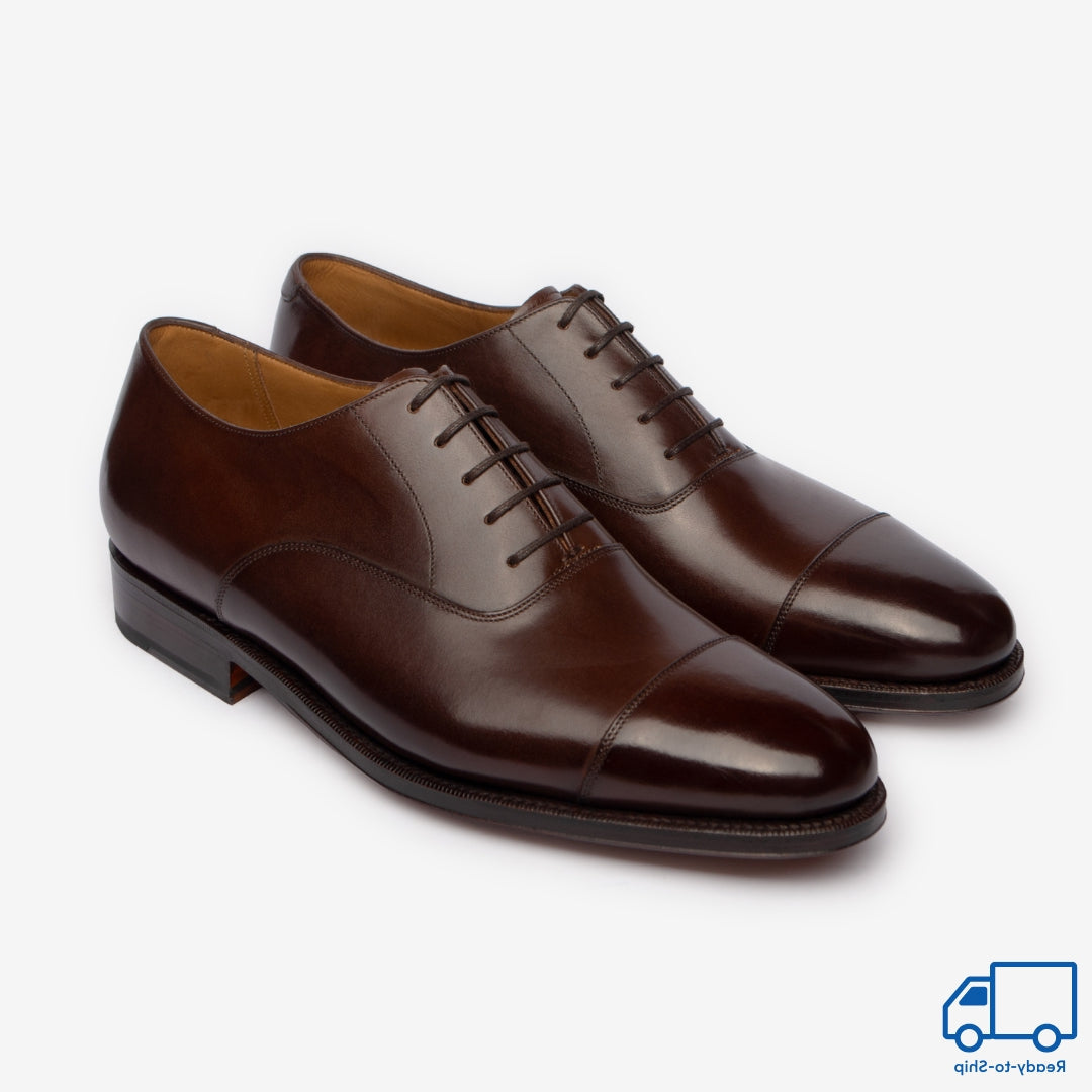 Oxford de punta recta - Chocolate amargo - Cierre de cremallera - Listo para usar