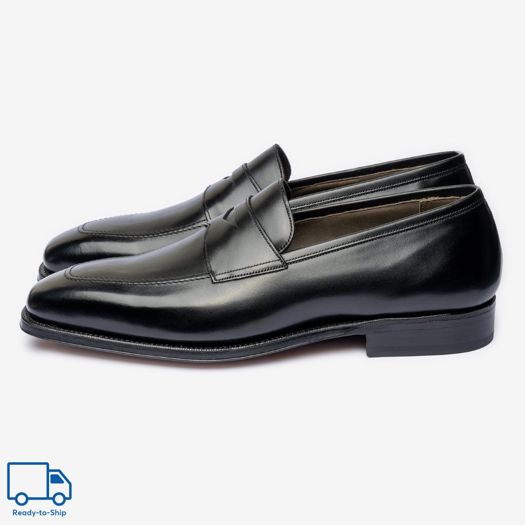 Mocasín Penny Loafer - Negro - Horma de ciervo - Listo para usar