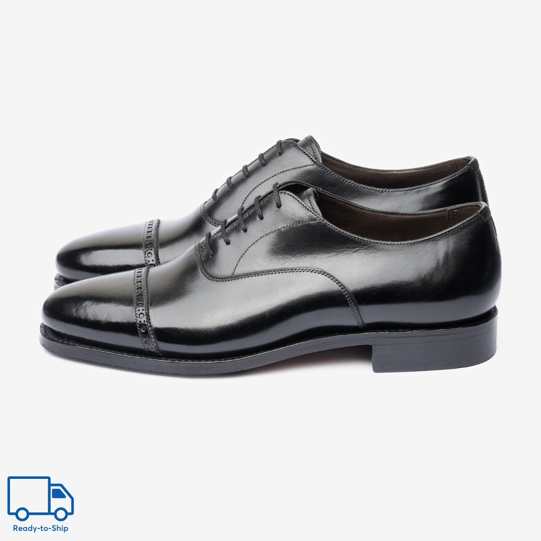 Punch Cap Oxford - Black - Chip Last - RTW