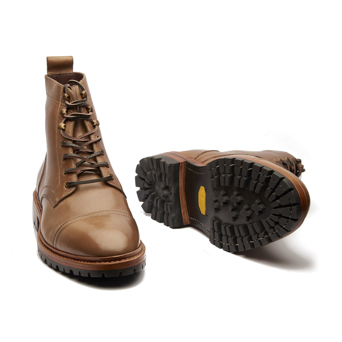 Dixon – Cap-Toe Derby Boot – Natural Horween Chromexcel