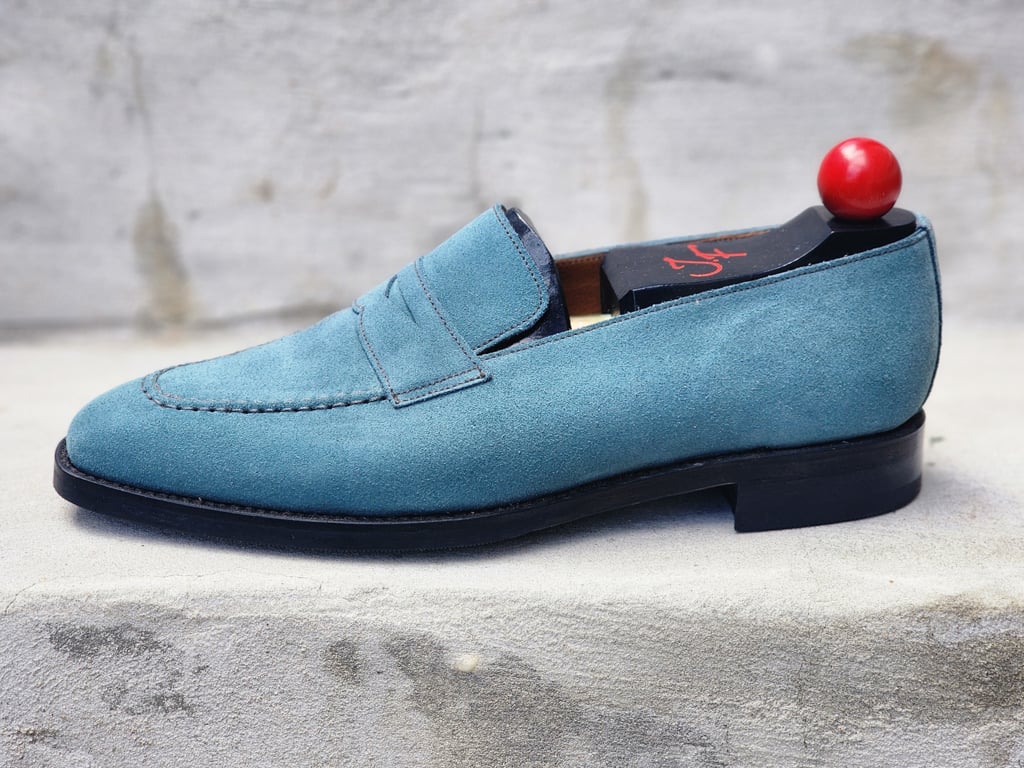 J.FitzPatrick / Suede Penny Loafers image 5
