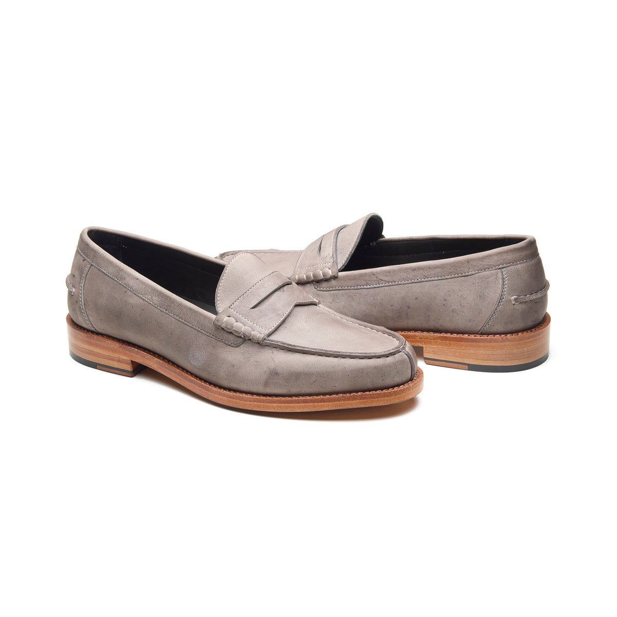 Niagara – Norwegian Split-Toe Loafer – Grey Kudu Waxy