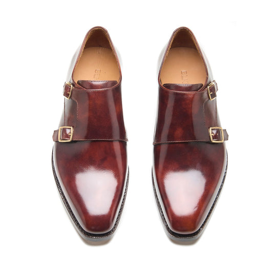 Velar-X - Double Monk Strap - Chestnut Museum Calf