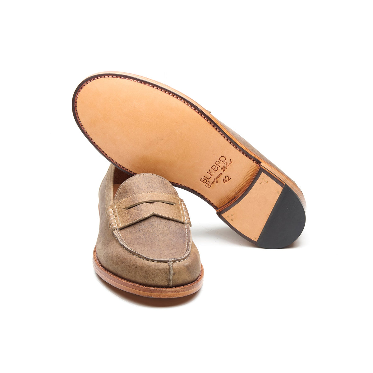 Niagara – Norwegian Split-Toe Loafer – Beige Kudu Waxy
