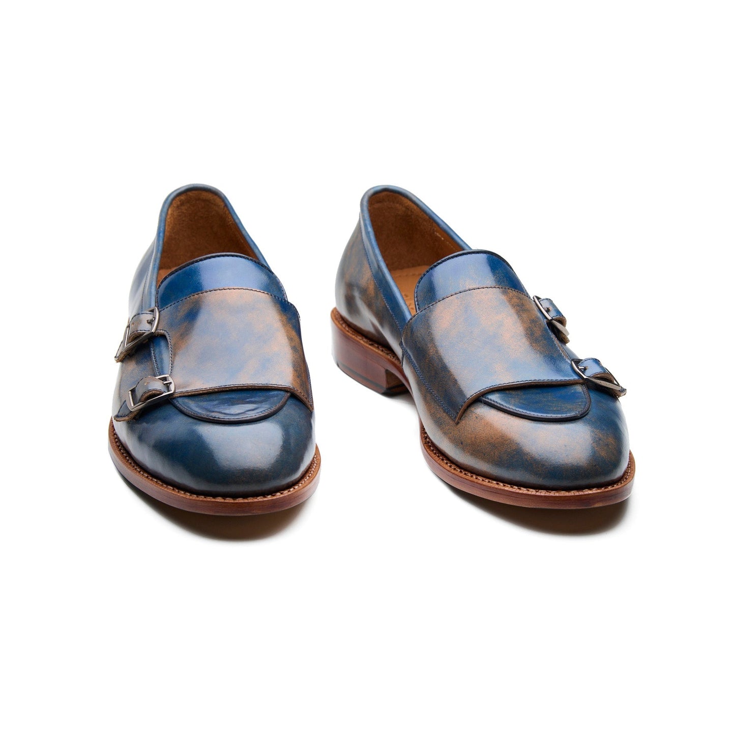 Myron - Mocassin à boucle - Cordon Shell Cordovan bleu marbré