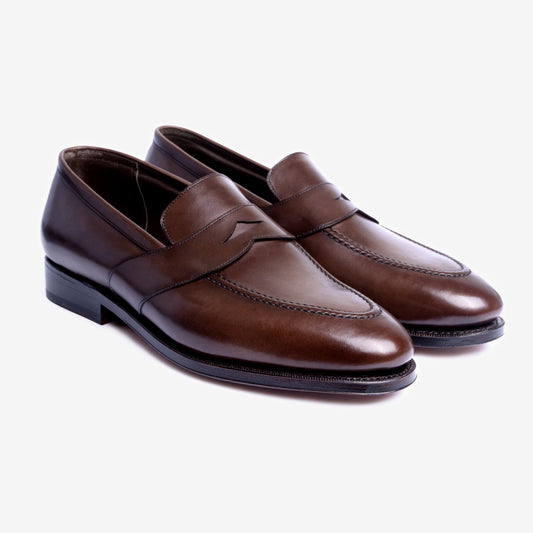 Full Strap Penny Loafer - Bitter Choco - Zilo Last - MTO