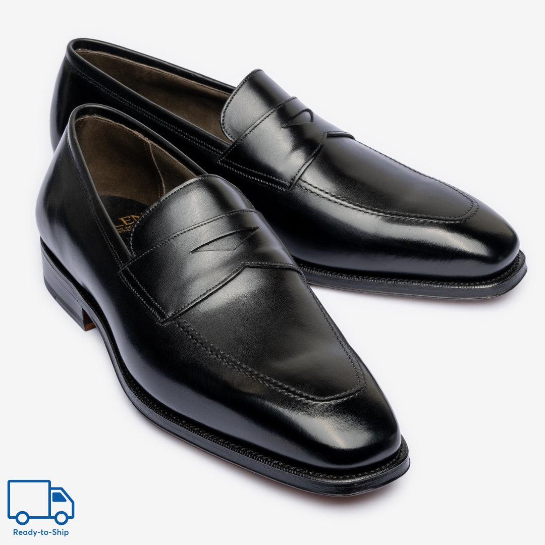 Mocasín Penny Loafer - Negro - Horma de ciervo - Listo para usar