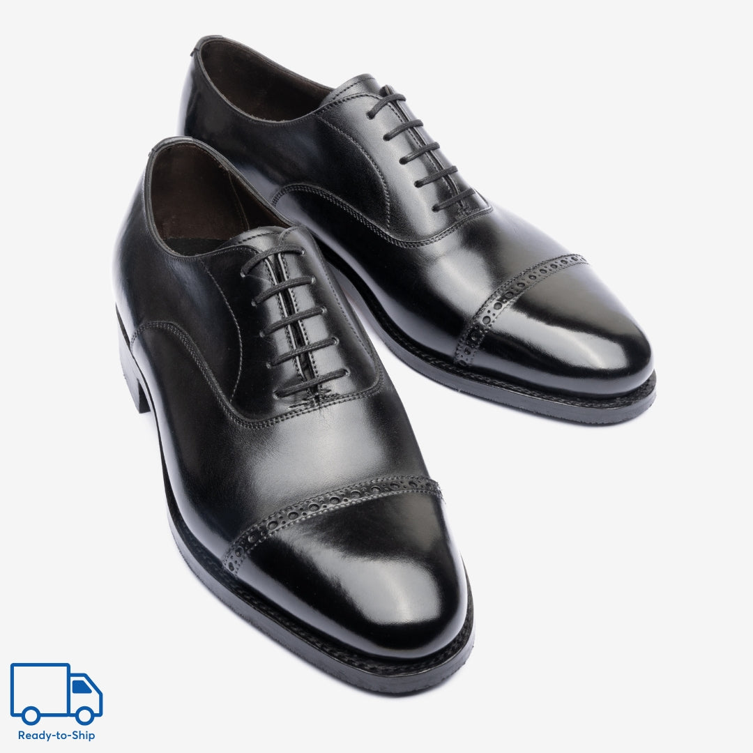 Punch Cap Oxford - Black - Chip Last - RTW