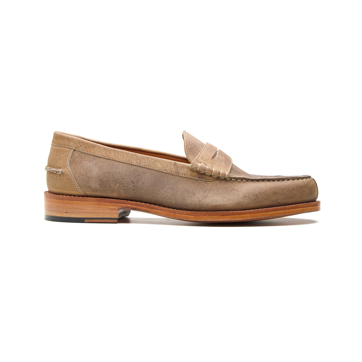 Niagara – Norwegian Split-Toe Loafer – Beige Kudu Waxy