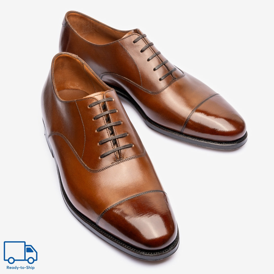 Oxford à bout droit - Marron - Fermeture éclair - Prêt-à-porter