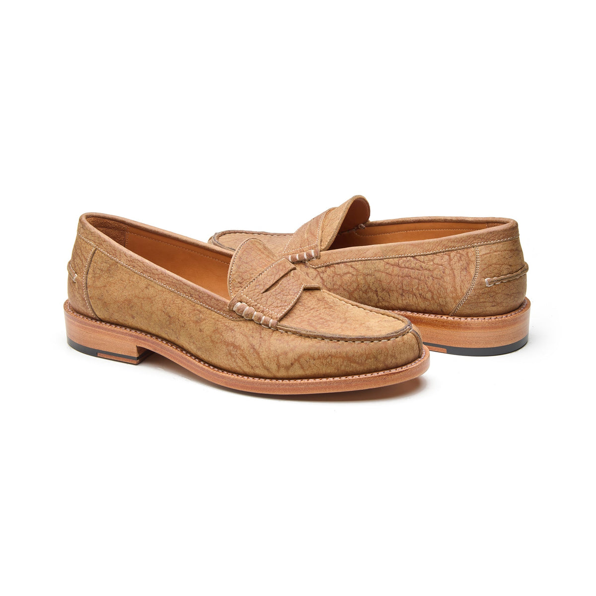 Niagara – Norwegian Split-Toe Loafer – Tan Waxy Kudu