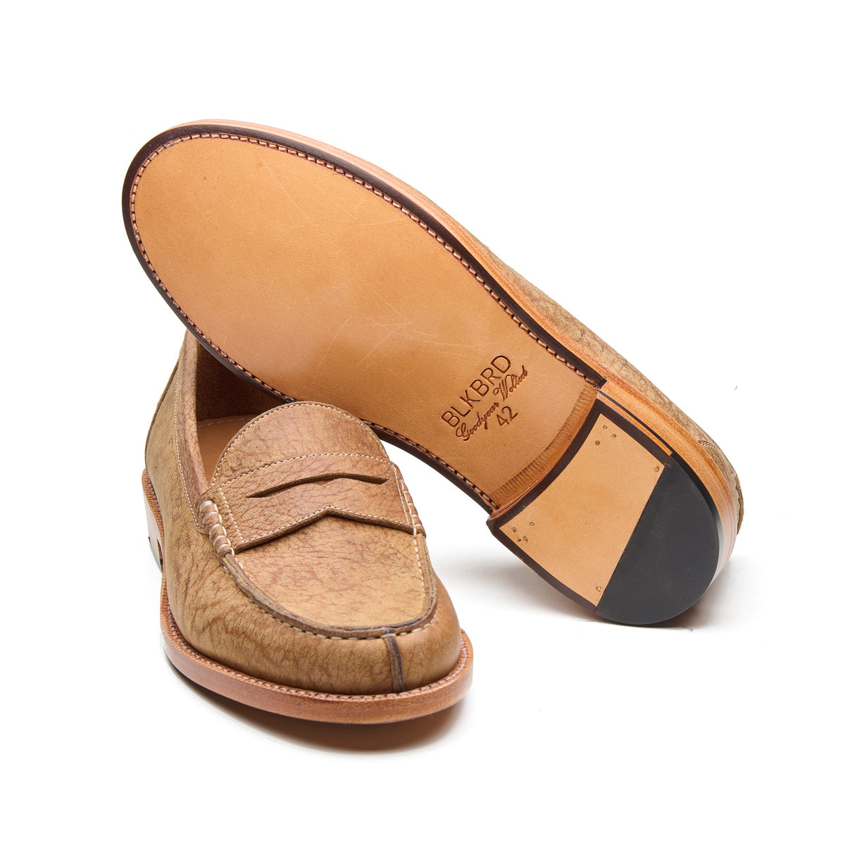 Niagara – Norwegian Split-Toe Loafer – Tan Waxy Kudu