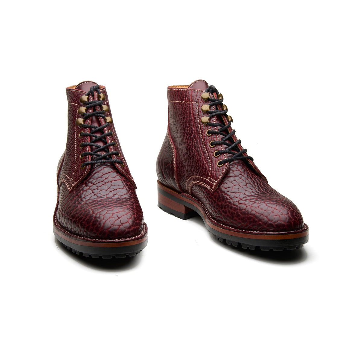 Rudiger X – Service Boot – Black Cherry Shrunken Bison