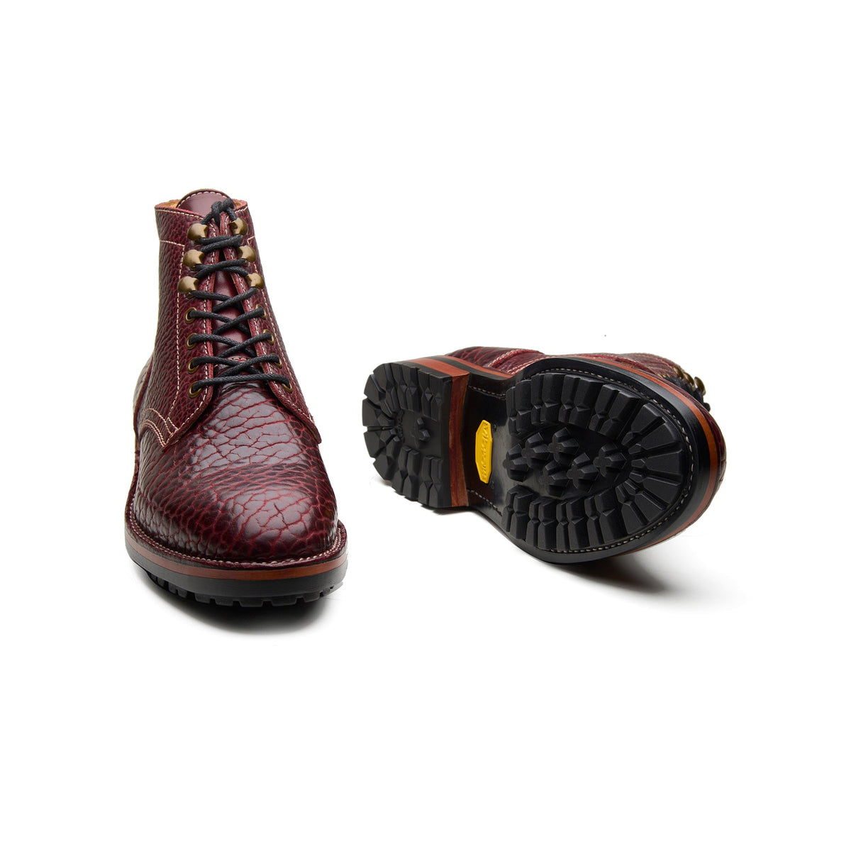 Rudiger X – Service Boot – Black Cherry Shrunken Bison