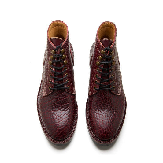 Rudiger X – Service Boot – Black Cherry Shrunken Bison