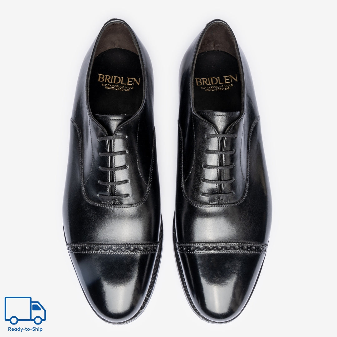 Punch Cap Oxford - Black - Chip Last - RTW