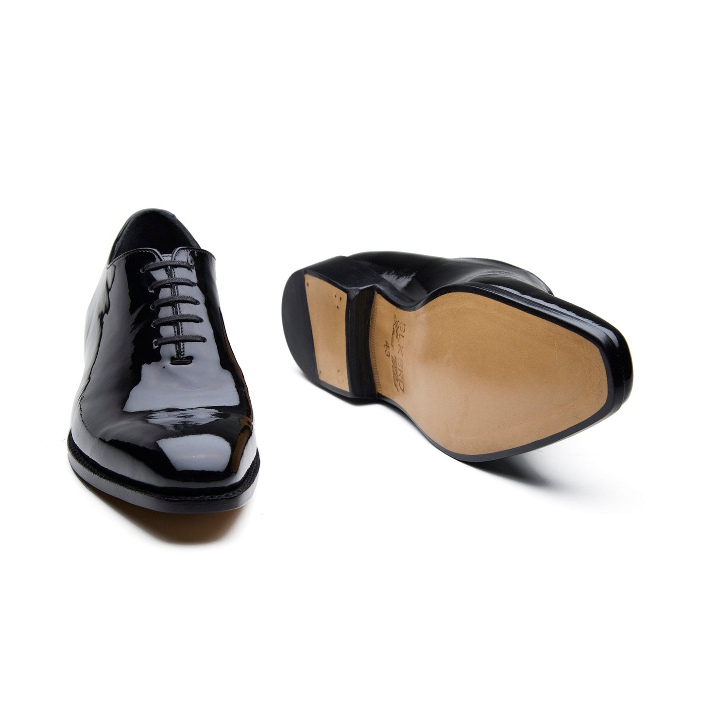 Romanoff - Oxford à coupe droite - Vernis noir