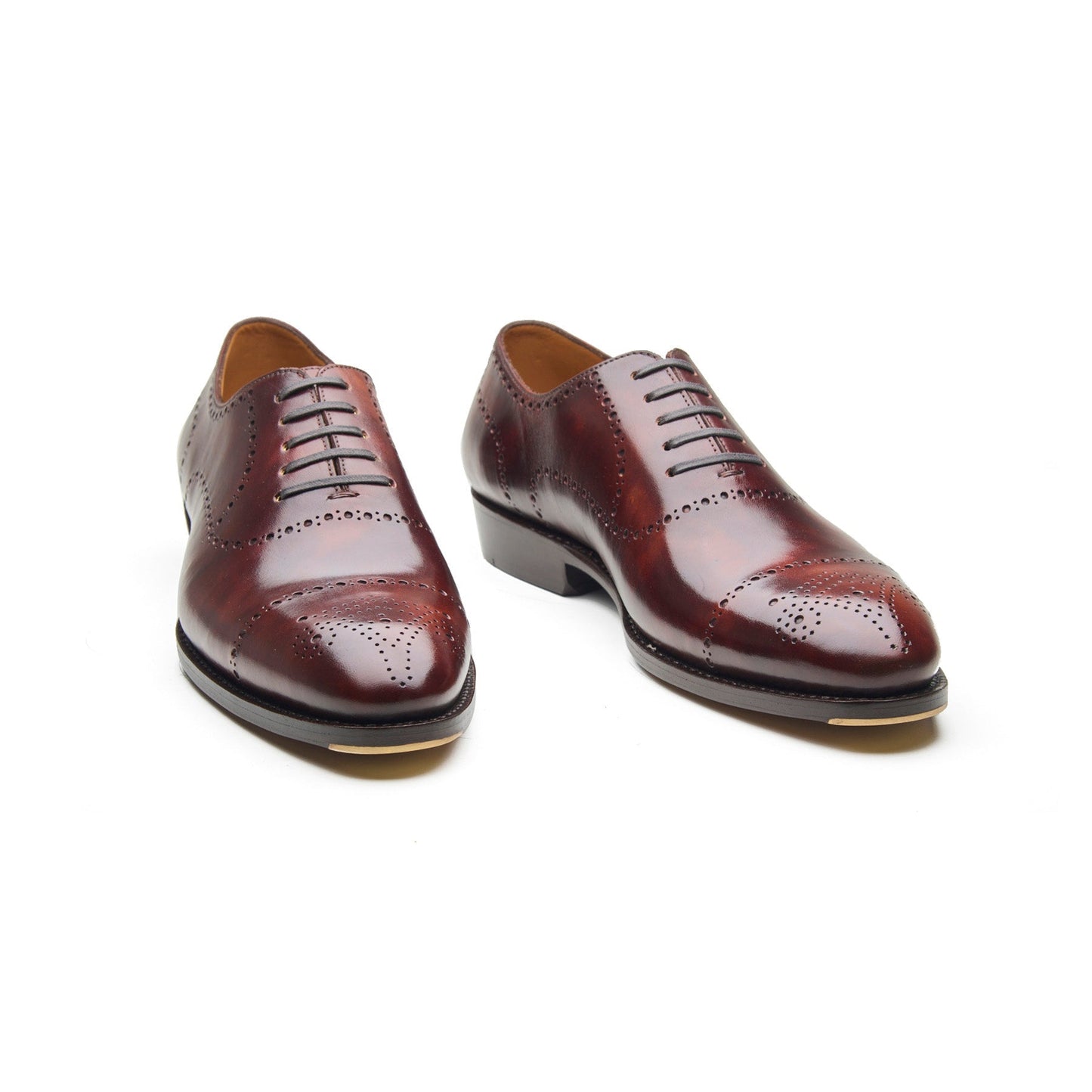 Constello-X - Oxford Brogue sin costuras de corte entero - Castaño Museum Calf