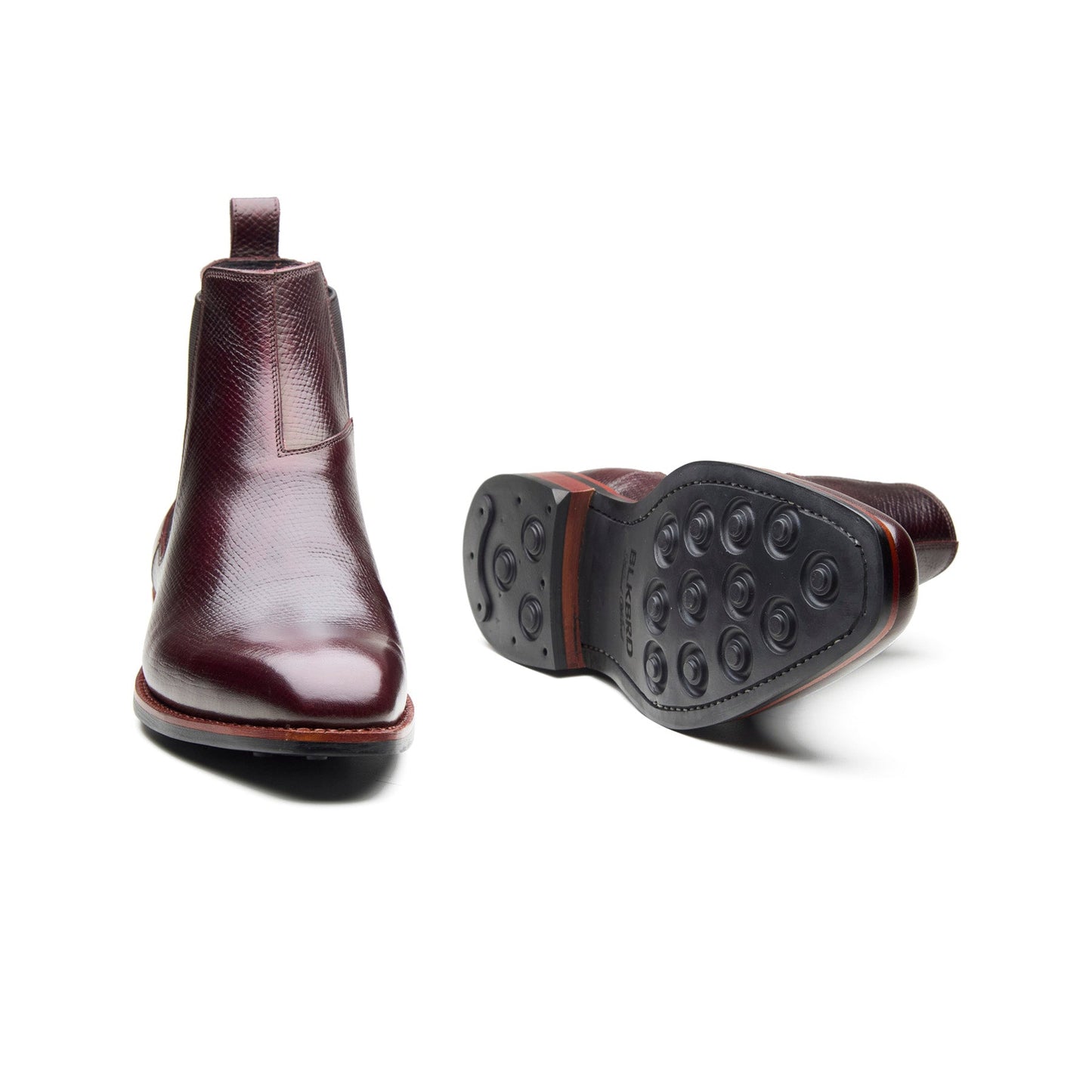 Destrier - Bota Chelsea - Borgoña Grano Hatch